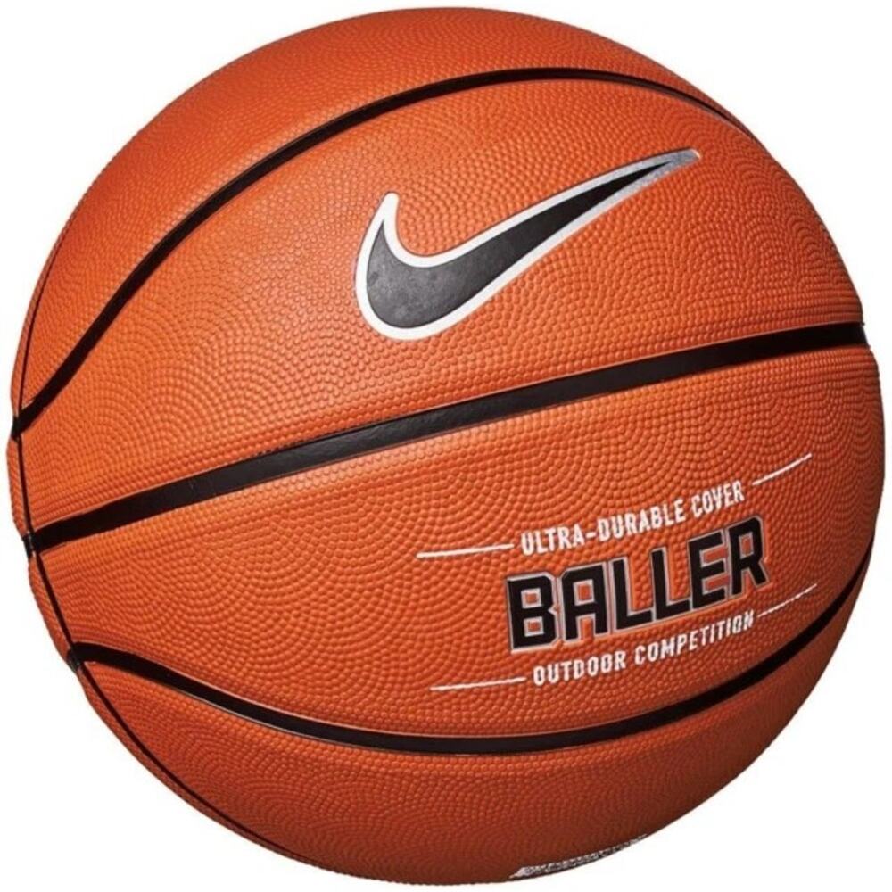 Nike Baller Basketball Full Size 29.5" Ball - Amber/Black/Metallic Platinum